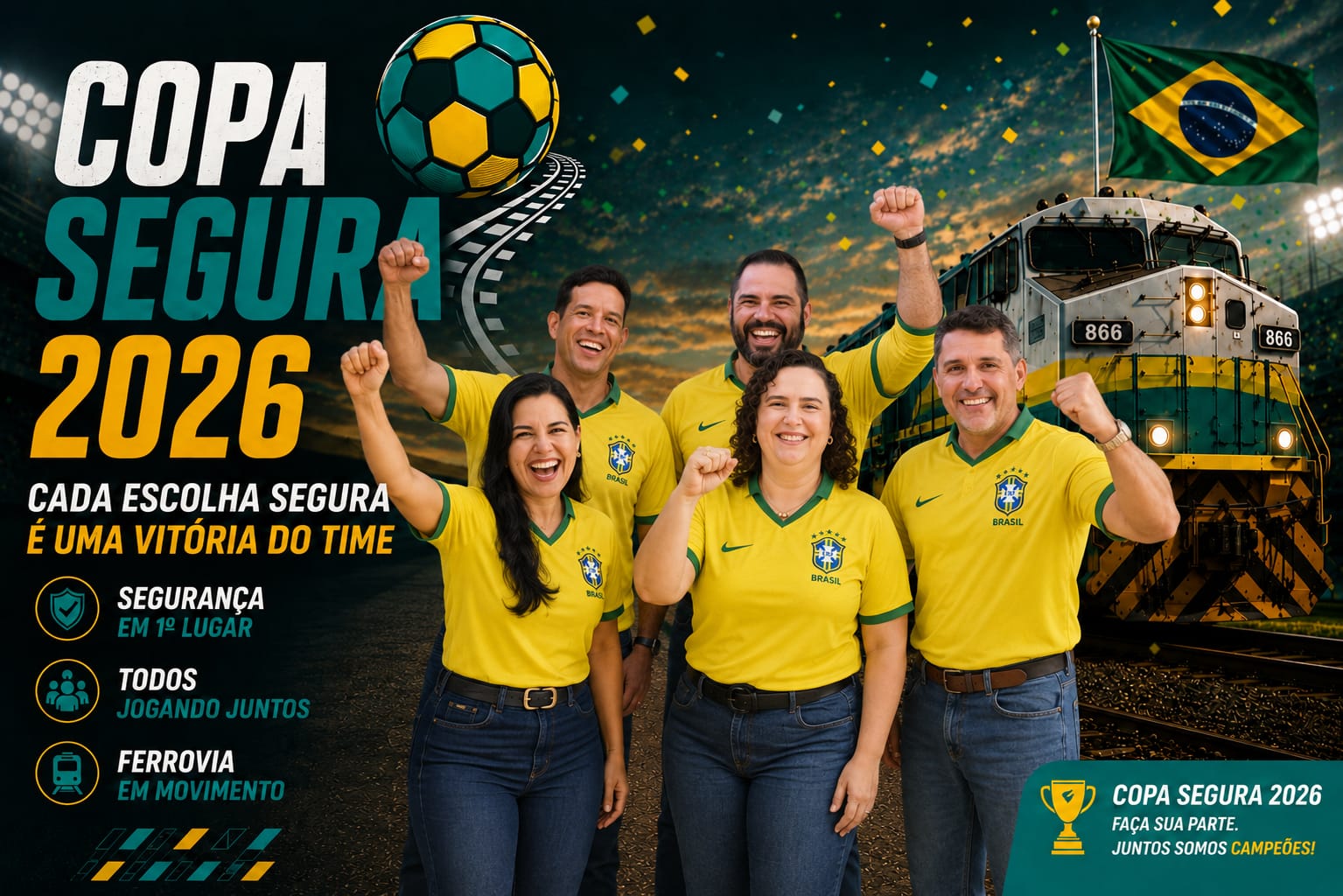Equipe Vale comemorando